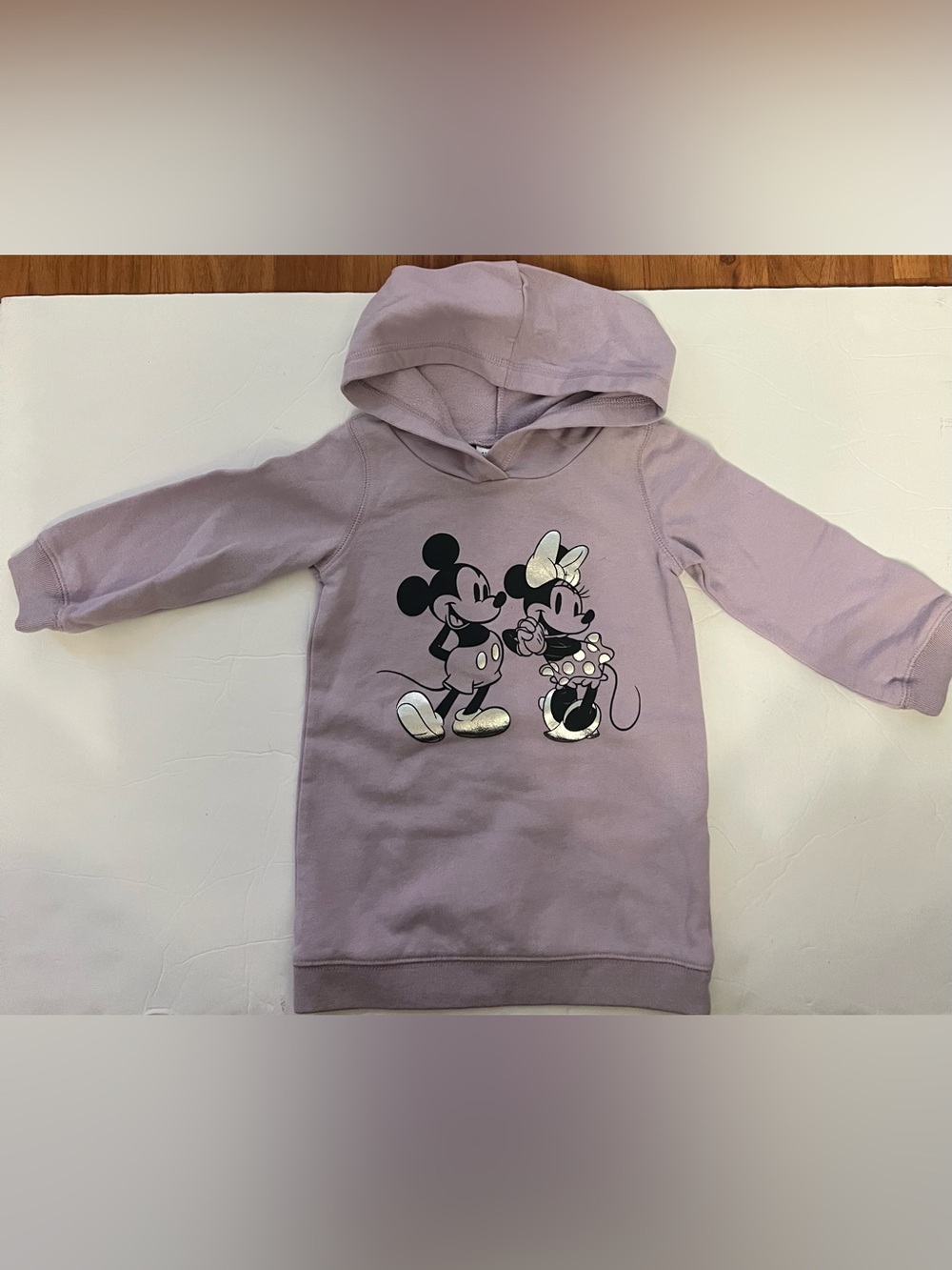 18-24m GAP Kids Disney Lavender Hooded Sweatshirt dress Mickey & Minnie Graphic